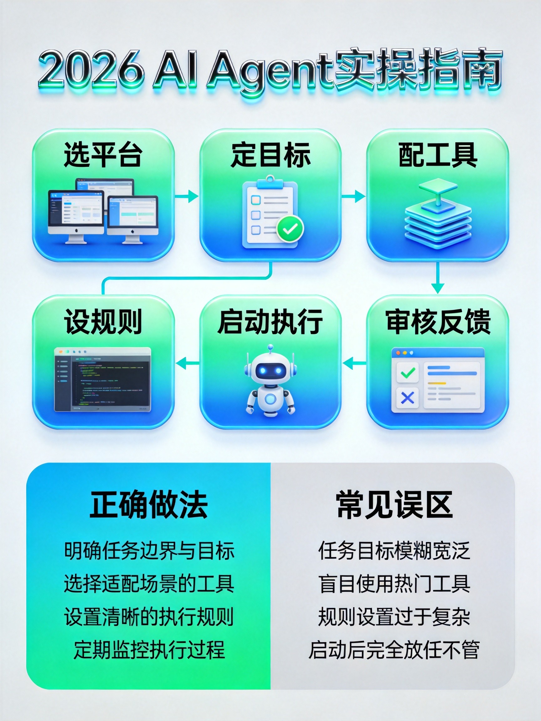 AI Agent使用关键步骤与正误对比 AI Agent使用关键步骤与正误对比